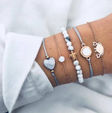 DIEZI Different Style Bohemian Tree Beaded Bracelets Sets For Women Vintage Fashion Chain Strand Bracelets Jewelry Gifts