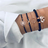 DIEZI Different Style Bohemian Tree Beaded Bracelets Sets For Women Vintage Fashion Chain Strand Bracelets Jewelry Gifts
