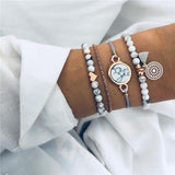 DIEZI Different Style Bohemian Tree Beaded Bracelets Sets For Women Vintage Fashion Chain Strand Bracelets Jewelry Gifts