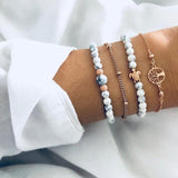 DIEZI Different Style Bohemian Tree Beaded Bracelets Sets For Women Vintage Fashion Chain Strand Bracelets Jewelry Gifts
