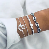 DIEZI Different Style Bohemian Tree Beaded Bracelets Sets For Women Vintage Fashion Chain Strand Bracelets Jewelry Gifts