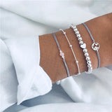 DIEZI Different Style Bohemian Tree Beaded Bracelets Sets For Women Vintage Fashion Chain Strand Bracelets Jewelry Gifts