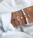 DIEZI Different Style Bohemian Tree Beaded Bracelets Sets For Women Vintage Fashion Chain Strand Bracelets Jewelry Gifts