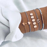 DIEZI Different Style Bohemian Tree Beaded Bracelets Sets For Women Vintage Fashion Chain Strand Bracelets Jewelry Gifts